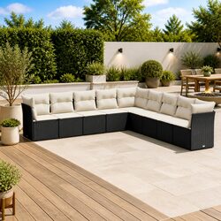 Friendly 9 Piece Garden Sofa Set for Outdoor Relaxation