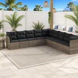 Friendly 9 Piece Modular Sofa Set for Your Outdoor Area