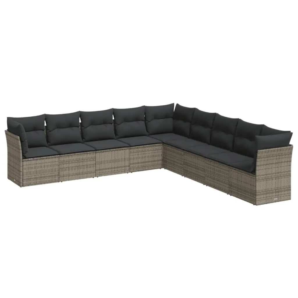 Garden Sofa Set 9 Piece Outdoor Furniture Patio Lounge with Storage Cushions
