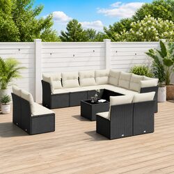 Friendly 12 Piece Outdoor Sofa Set - Black Rattan