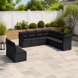 Friendly 9 Piece Garden Sofa Set for Relaxing Outdoors