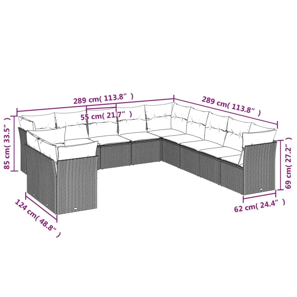11-Piece Garden Sofa Set