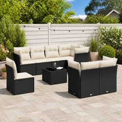 Your Perfect 9 Piece Black Garden Sofa Set Awaits You