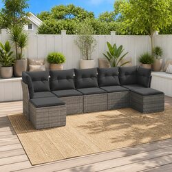 Your New 7-Piece Grey Outdoor Sofa Set Awaits