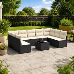 Friendly 10 Piece Garden Sofa Set to Elevate Your Outdoors