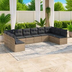 You’ll Love This 10-Piece Garden Sofa Set in Grey