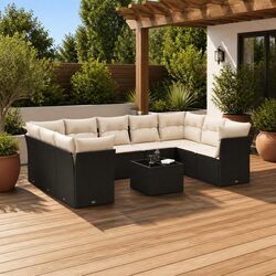 Make Your Outdoor Area Inviting with 10-Piece Sofa Set