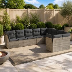 Friendly 9-Piece Garden Sofa Set with Storage Solutions