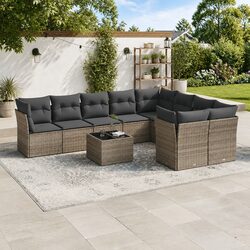 Your Ideal 10-Piece Grey Garden Sofa Set Awaits