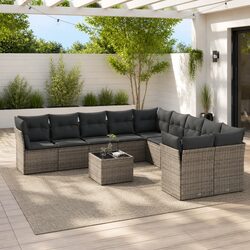 Enjoy Your Outdoor Time with This 11-Piece Sofa Set