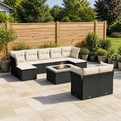 Your Perfect 10-Piece Black Outdoor Sofa Set