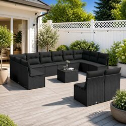 Friendly 13 Piece Garden Sofa Set for Relaxing Outdoors