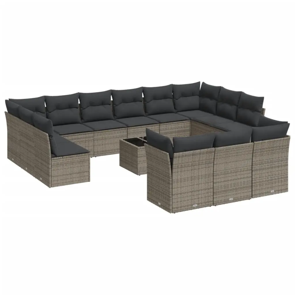 14-Piece Garden Sofa Set in Grey