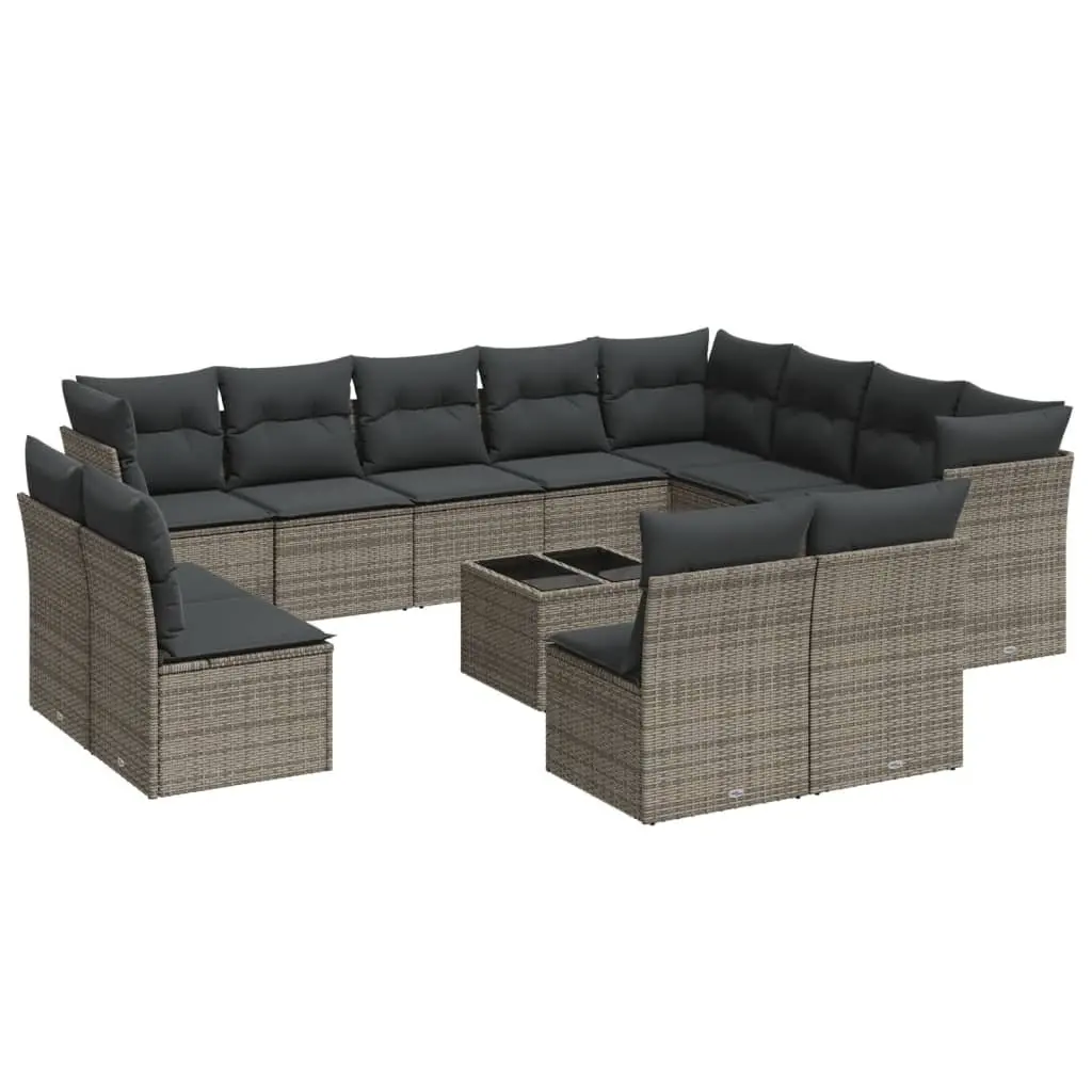 13 Piece Grey Outdoor Sofa Set Today