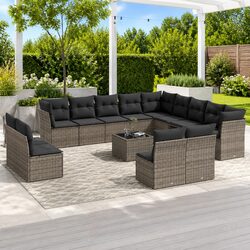 Your Outdoor Retreat: 14 Piece Garden Sofa Set