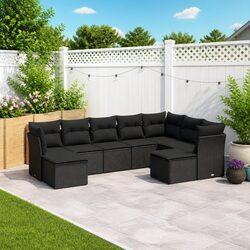Friendly 9 Piece Outdoor Sofa Set with Water-Resistant Storage