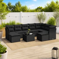 Friendly 10 Piece Garden Sofa Set for Your Outdoor Enjoyment