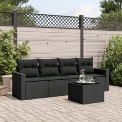 Your New Favorite 5 Piece Outdoor Sofa Set in Black