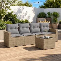 Friendly Outdoor Sectional Sofa Set with Cushions and Storage