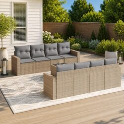 Friendly 9-Piece Garden Sofa Set for You