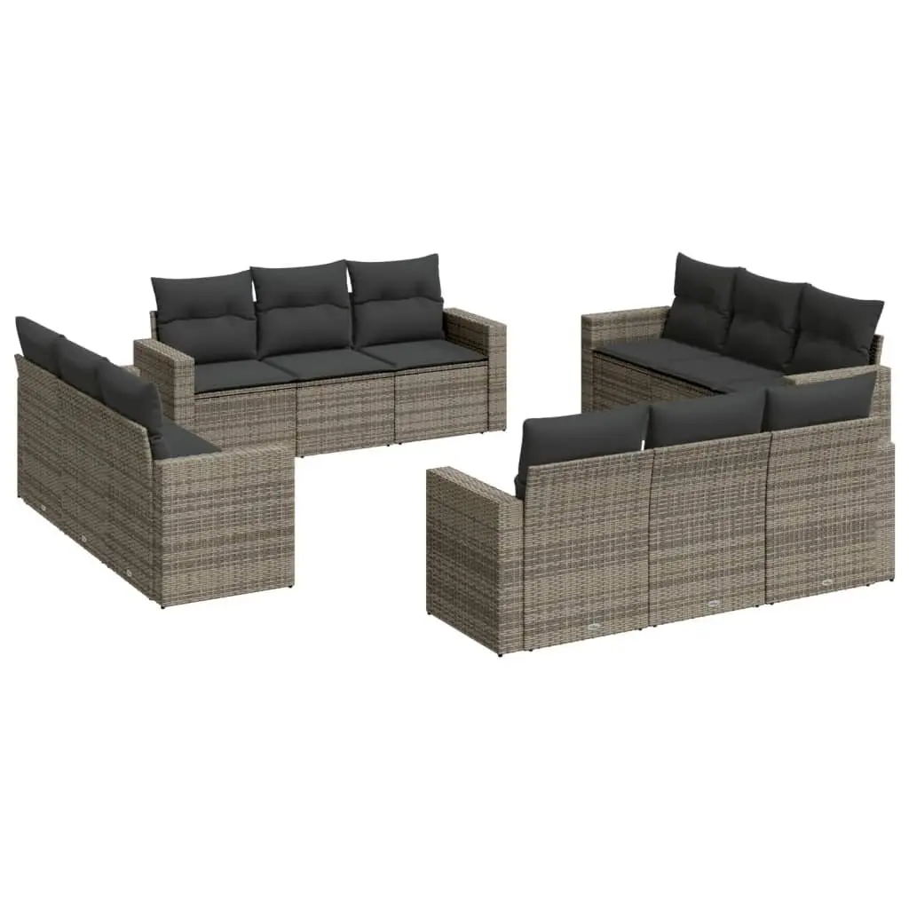 Outdoor Garden Sofa Set Modular Grey Rattan 12 Piece Patio Furniture