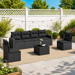 Friendly 7 Piece Garden Sofa Set for Outdoor Relaxation