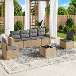 Make Your Outdoor Area Welcoming with 7 Piece Sofa Set