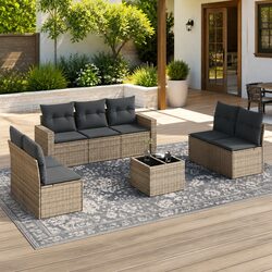 Welcoming 8 Piece Outdoor Garden Sofa Set for You