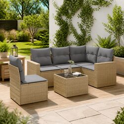 Friendly 6-Piece Outdoor Sofa Set for Your Garden
