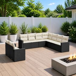 9-Piece Outdoor Rattan Sectional Sofa Set for You