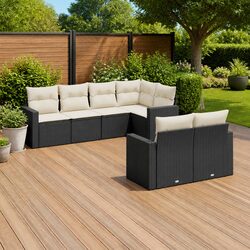 Comfort Awaits with This 7 Piece Garden Sofa Set