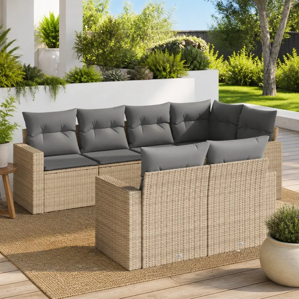 7 Piece Garden Sofa Set for Outdoors