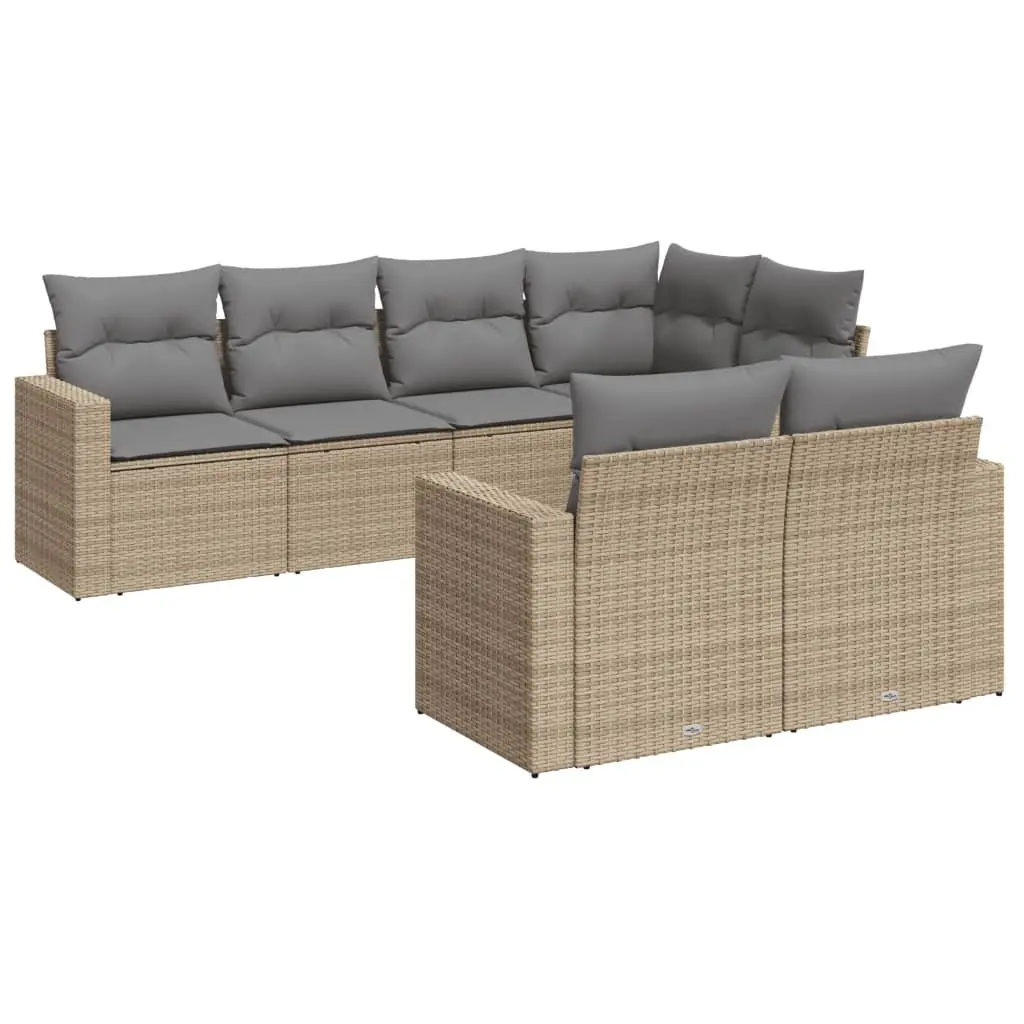 7 Piece Garden Sofa Set for Outdoors