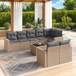 Create a Cozy Outdoor Atmosphere with 9-Piece Sofa Set