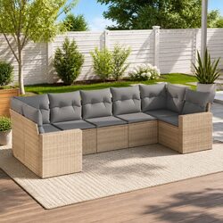 Friendly 7-Piece Garden Sofa Set for Your Patio