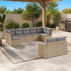 Friendly 9 Piece Outdoor Sofa Set with Storage Options