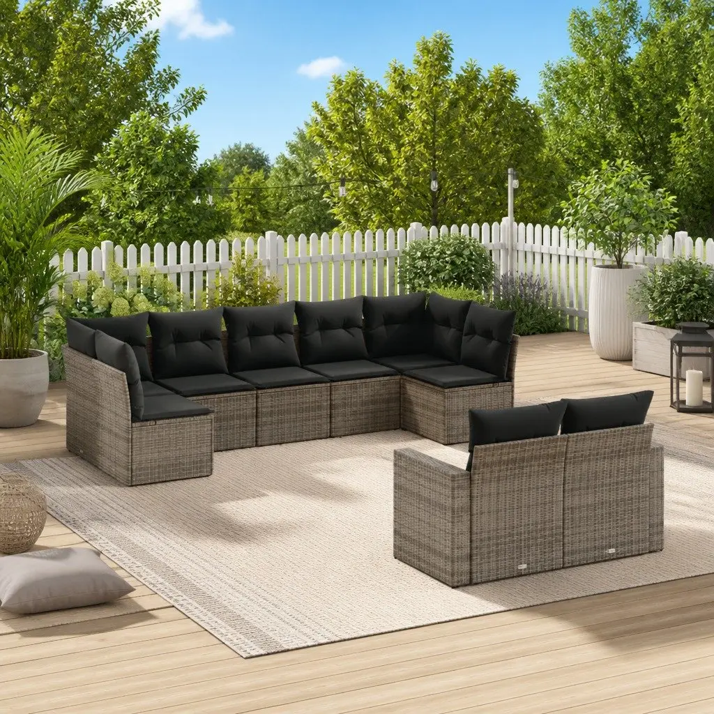 9 Piece Outdoor Sectional Sofa Set