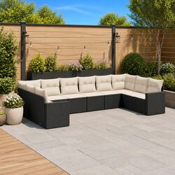 Your Ideal 10-Piece Black Outdoor Sectional Sofa Set