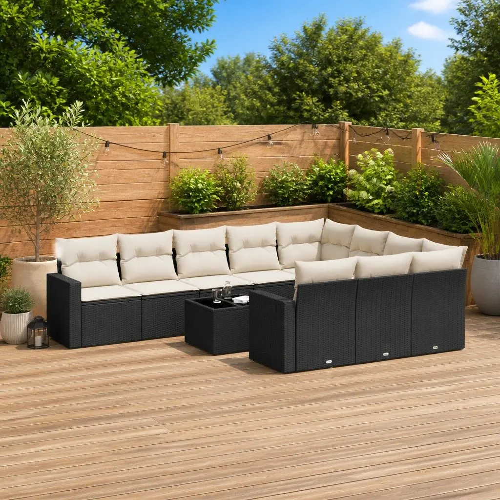 11-Piece Outdoor Sofa Set with Storage