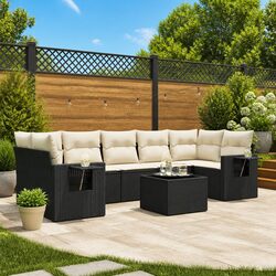 Friendly 8-Piece Garden Sofa Set with Convenient Storage