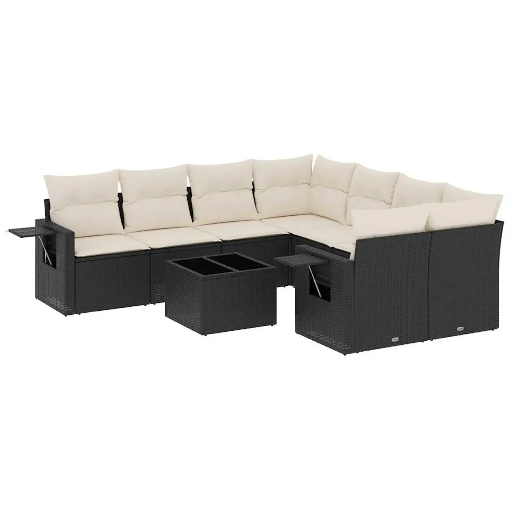 Garden Sofa Set 9 Piece Outdoor Furniture Patio Lounge with Storage Cushions