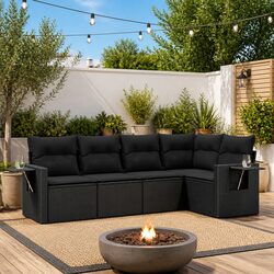 Comfortable 5 Piece Rattan Sofa Set for Your Outdoor Living
