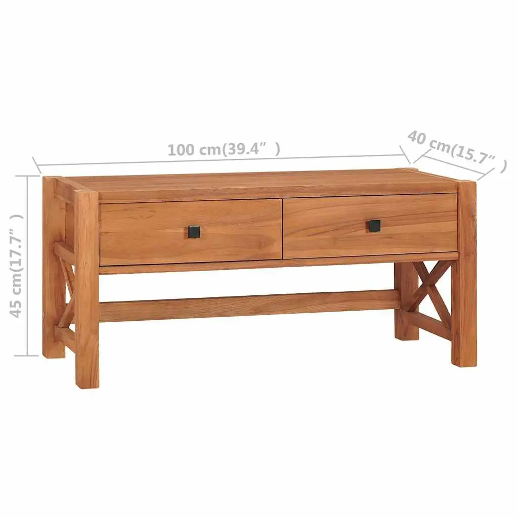 Teak Wood TV Cabinet 100x40x45 cm