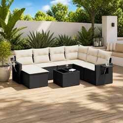 Your Friendly 8-Piece Garden Sofa Set in Black