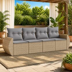 Friendly 4 Piece Garden Sofa Set with Cushions for You