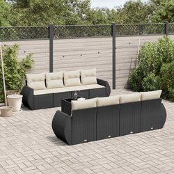 Friendly 9 Piece Outdoor Garden Sofa Set with Cushions