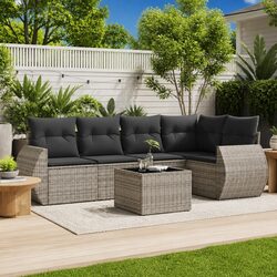 Create a Welcoming Outdoor Area with This 6 Piece Sofa Set