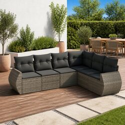 Friendly 6-Piece Outdoor Sofa Set in Grey