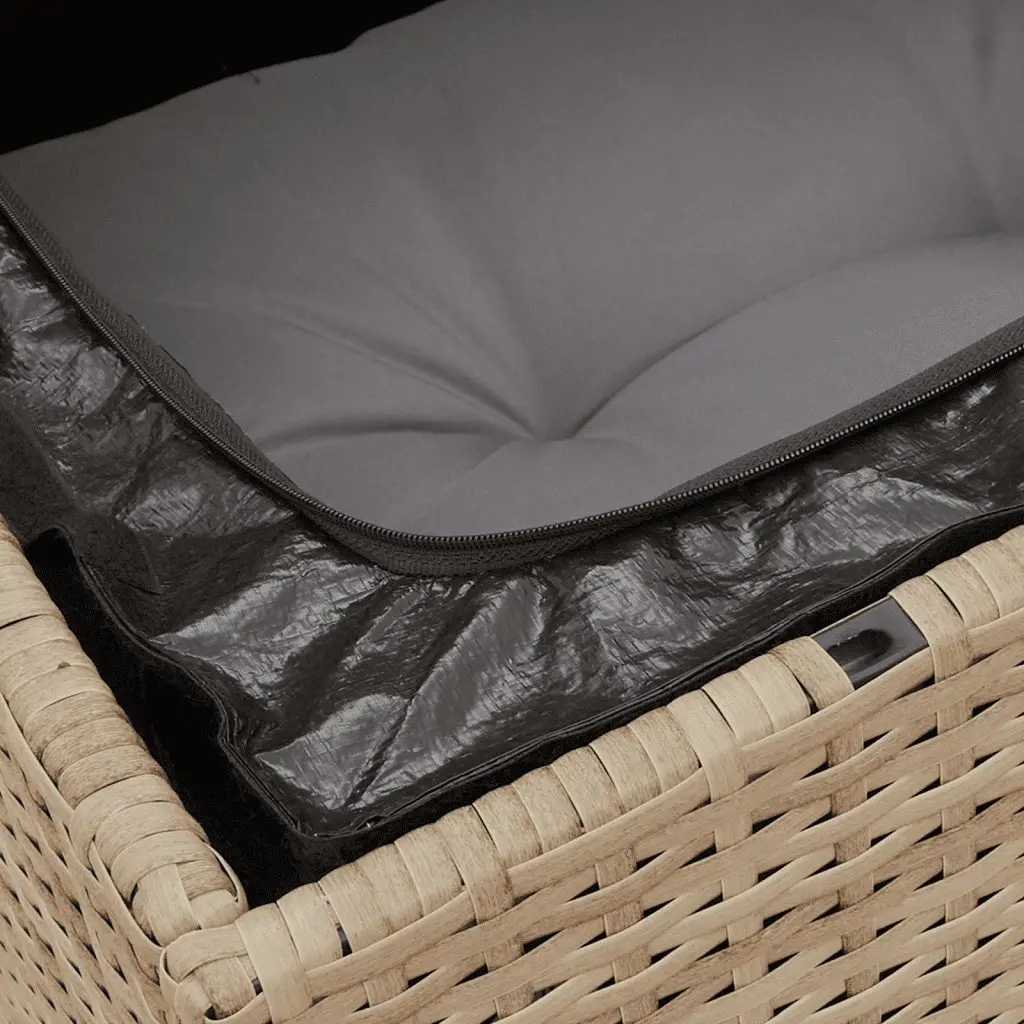 Outdoor Garden Sofa Set 8 Piece Modular Patio Furniture with Storage Cushions