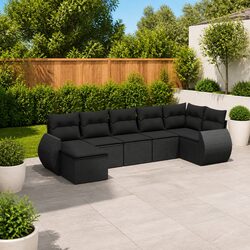 Friendly 7 Piece Garden Sofa Set with Cushions